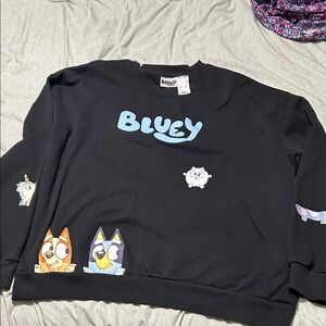 Bluey Characters Black Sweatshirt – Women’s XXL